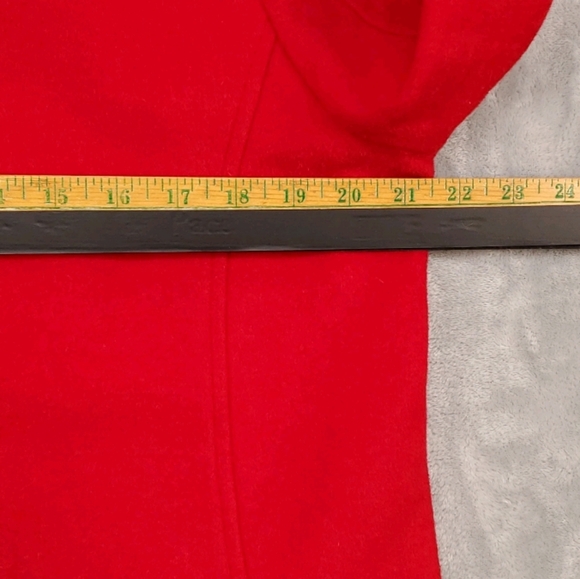 Pendleton Preppy Holiday Red Chore Barn Academia Wool Minimalist Pea Coat Medium - Picture 7 of 12